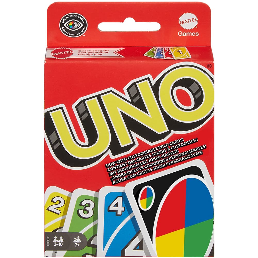 Jogo de Cartas Clássico UNO Jogo de Festa em Família Portátil Viagem Estratégia Fácil de Aprender Cartas de Ação com