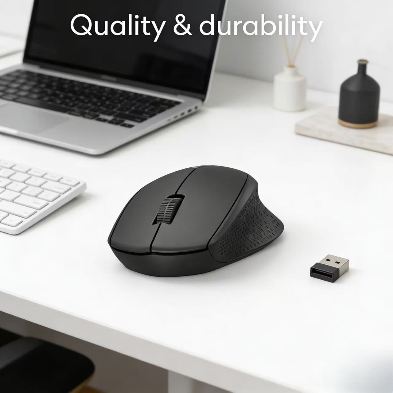 Mouse Sem Fio M330 2.4G, Conexão Instantânea, Tecnologia Silenciosa, Baixo Consumo de Energia, Longa Duração da Bateria,