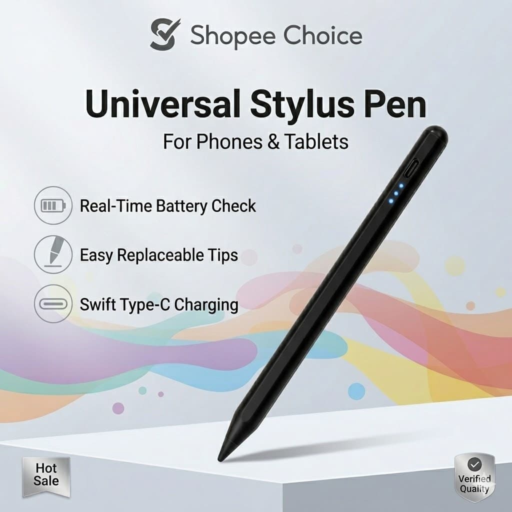 Caneta Stylus Universal Para Samsung Galaxy iOS Android Tablet Sensibilidade Toque Lápis Ativo Sem Atraso Preto