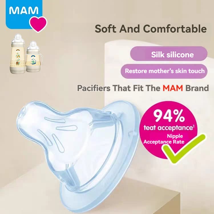Tetinas De Seda Para Mamadeira De 0 A 12 Meses Mamilos Macios Mamadeiras Bebês Mamilo De Substituição De 5.2 Cm (Tamanho