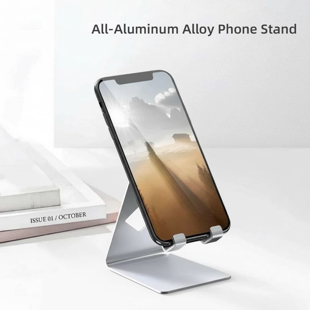  Suporte de Mesa para Celular de Alumínio (para iPhone/Samsung/Switch/Todos os Celulares)