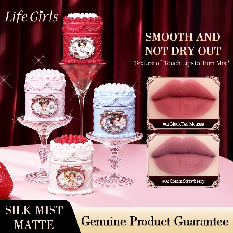  LifeGirls Batom Líquido Matte Aveludado, Suave e Não Ressecante, Longa Duração e Alta Pigmentação, Ideal para Maquiagem