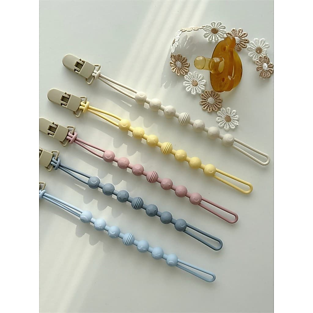 Ins nórdico Silicone chupeta corrente bebê mordedor brinquedo garrafa de bebê cordão pele-amigável chupeta Anti-gota cor