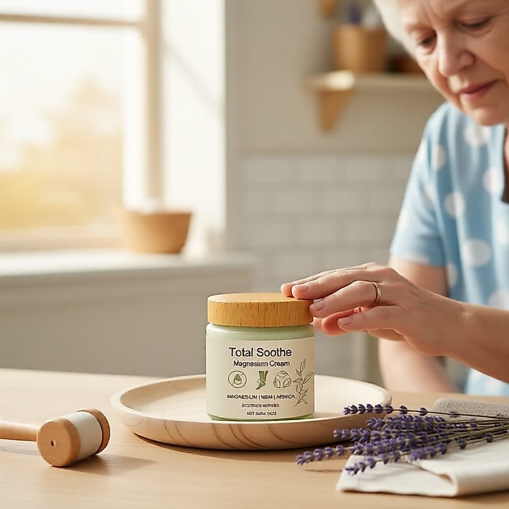 Creme Corporal de Magnésio 50g com Ginseng e Arnica | Hidratante para Conforto Muscular e Loção Corporal Nutritiva