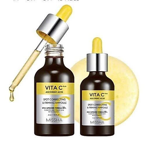Conjunto De Ampolas Corretoras E Reafirmantes De Manchas MISSHA Vita C Plus 20ml + 15ml-Vitamina Para Brilho , Escuras C